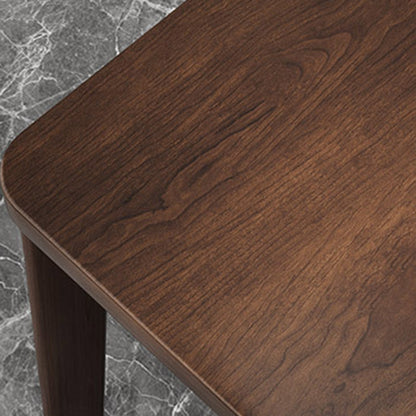 Modern Minimalist Square Upholstered Wood Technology Cloth Faux Leather Dining Chair Backless For Dining Room