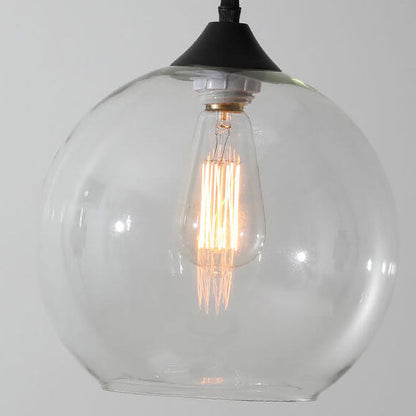 Nordic Minimalist Stained Round Glass 1-Light Pendant Light