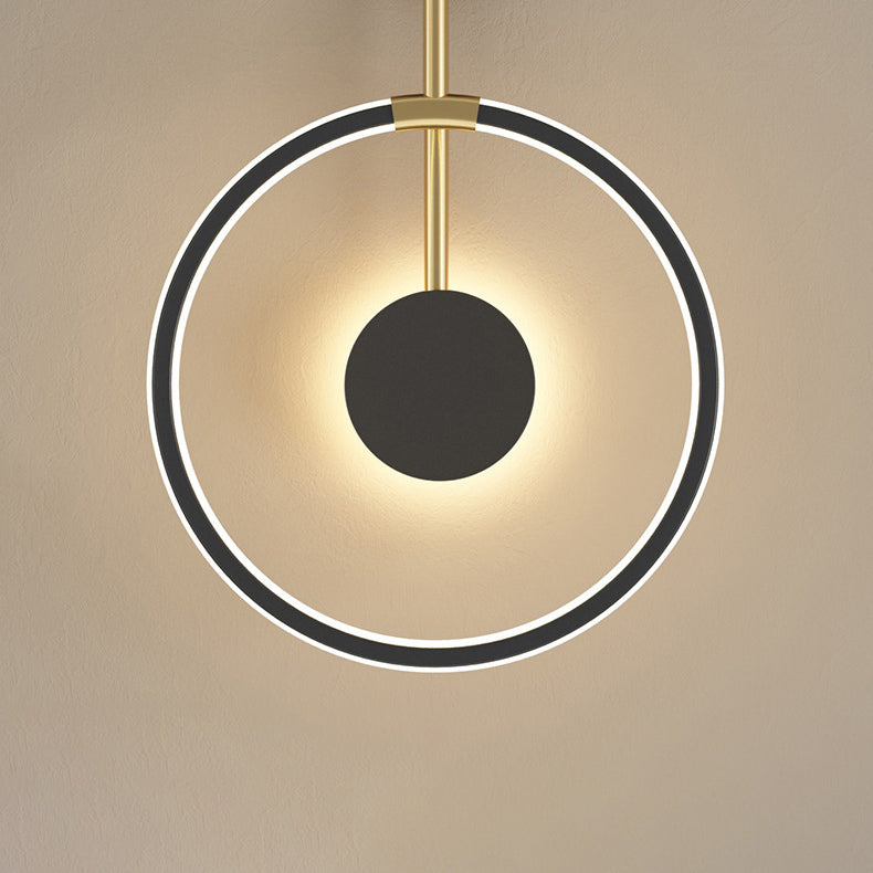 Modern Simplicity Aluminum Circle Ring Silicone Strip LED Wall Sconce Lamp For Living Room