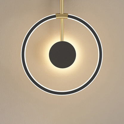 Modern Simplicity Aluminum Circle Ring Silicone Strip LED Wall Sconce Lamp For Living Room
