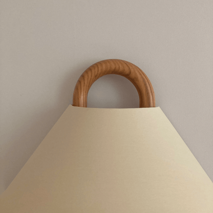 Modern Original Solid Wood Pleated Semi-Circle 1-Light Wall Sconce Lamp