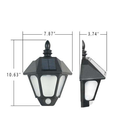 مصباح حائط LED خارجي مزخرف إبداعي مقاوم للماء يعمل بالطاقة الشمسية 