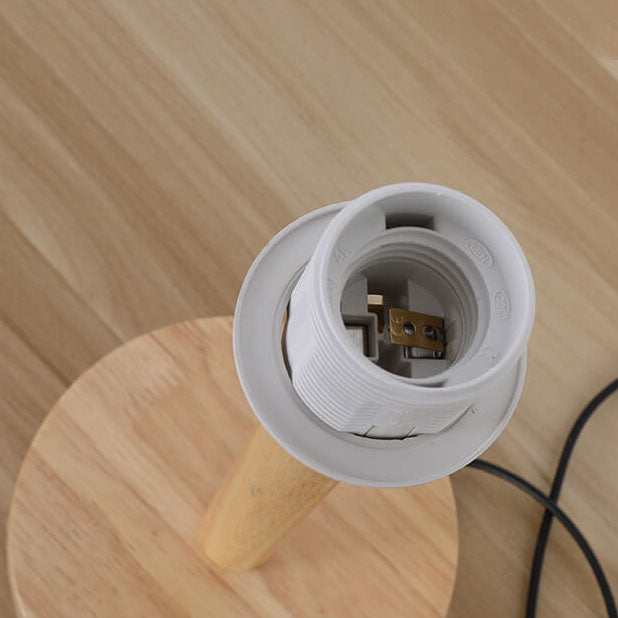 Modern Creative Feather Decorative Solid Wood 1-Light Table Lamp