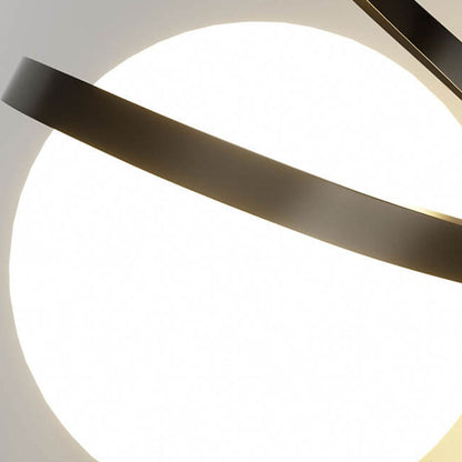 Modern Minimalist Wrought Iron LED Pendant Light
