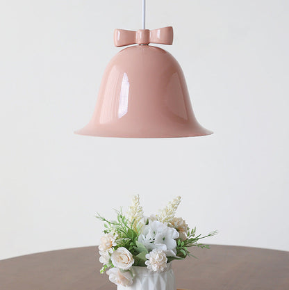 Nordic Minimalist Bells Bow Tie Iron 1-Light Pendant Light