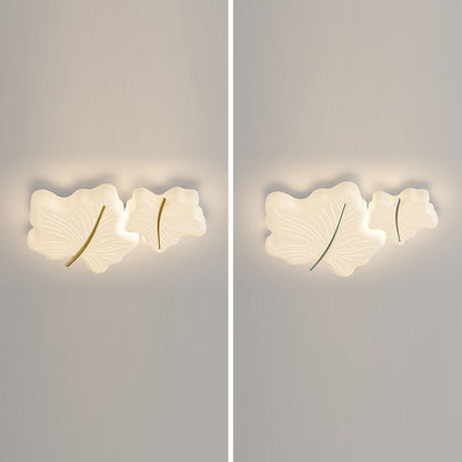 Modern Minimalist Multi Leaf Iron Acrylic LED Flush Mount Ceiling Light For Bedroom