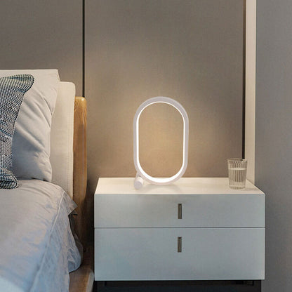 Creative Simple Oval USB LED Night Light Table Lamp