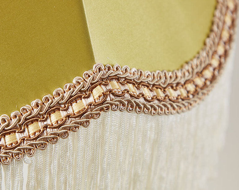 French Retro Court Tassel Copper 1-Light Table Lamp