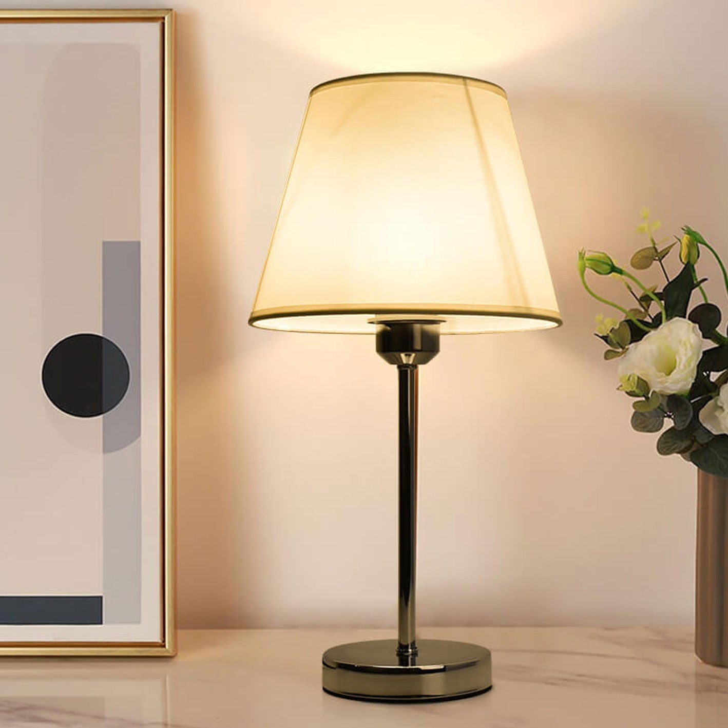 European Retro Fabric 1-Light Table Lamp