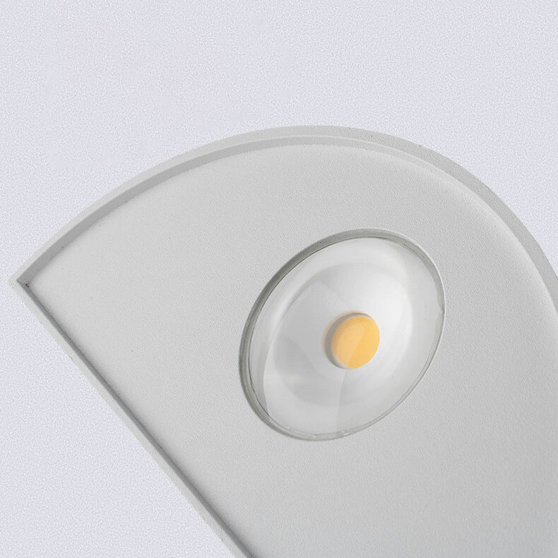 Modern Minimalist Triangle Cone Waterproof Aluminum Lens Frosted LED Outdoor Wall Sconce Lamp