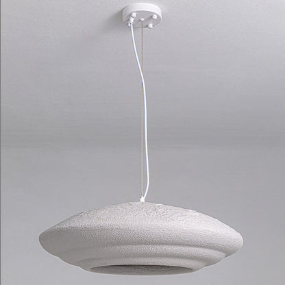 Modern Minimalist Creative Round Shell Cone Cream 1-Light Pendant Light