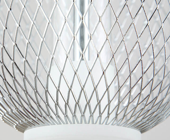 مصباح LED معلق بظل شبكي زجاجي حديث 
