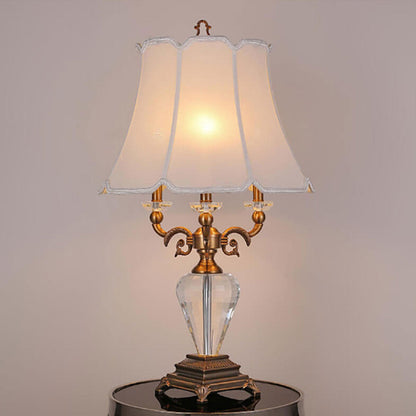 European Light Luxury Zinc Alloy Crystal 1-Light Table Lamp