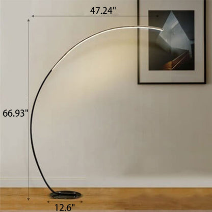 Minimalist Curved Line LED Aluminum Standing Floor Lamp