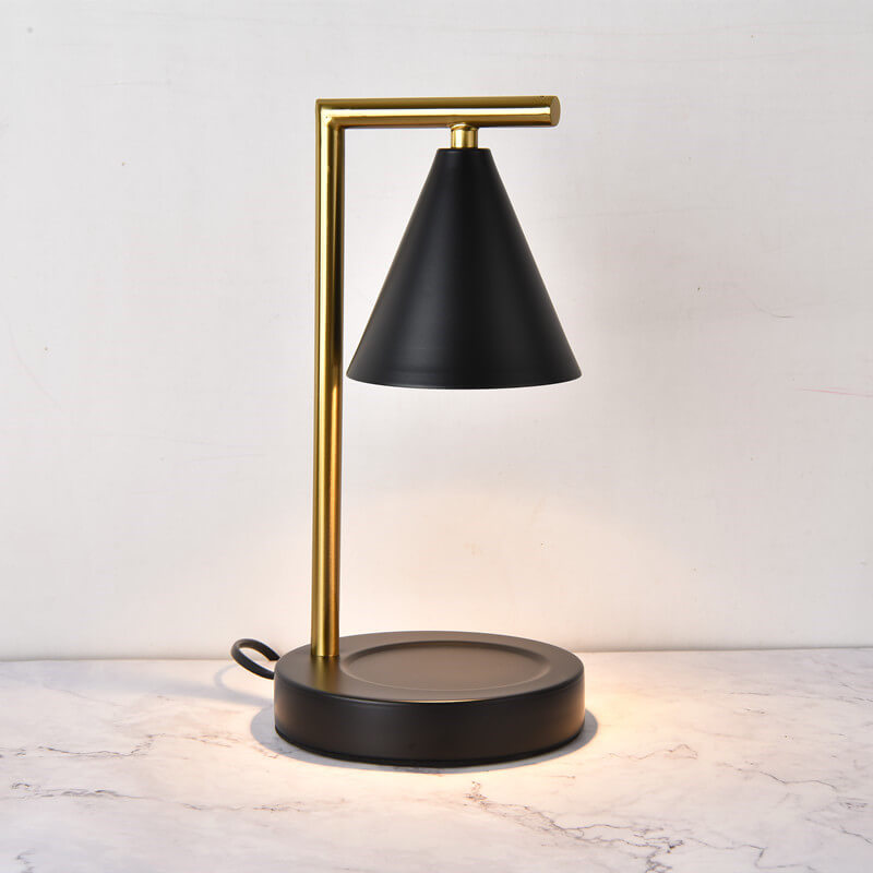 Simple Cone Shade Right Angle Arm 1-Light Melting Wax Table Lamp