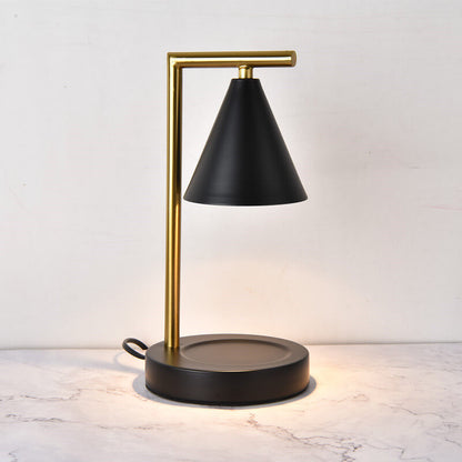 Simple Cone Shade Right Angle Arm 1-Light Melting Wax Table Lamp