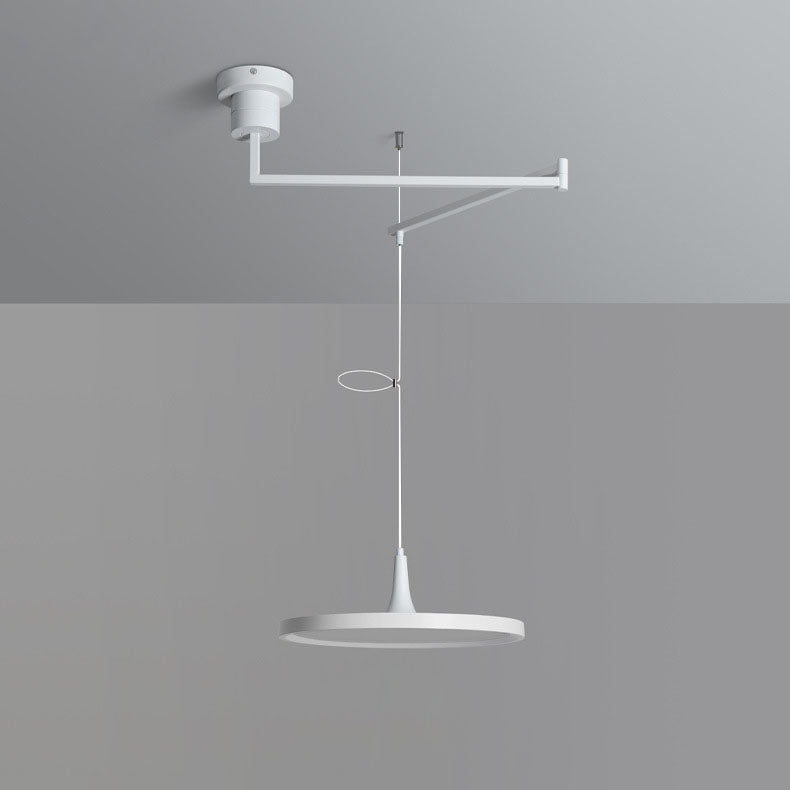 Modern Minimalist Hardware Aluminum Flying Saucer LED Pendant Light For Dining Room