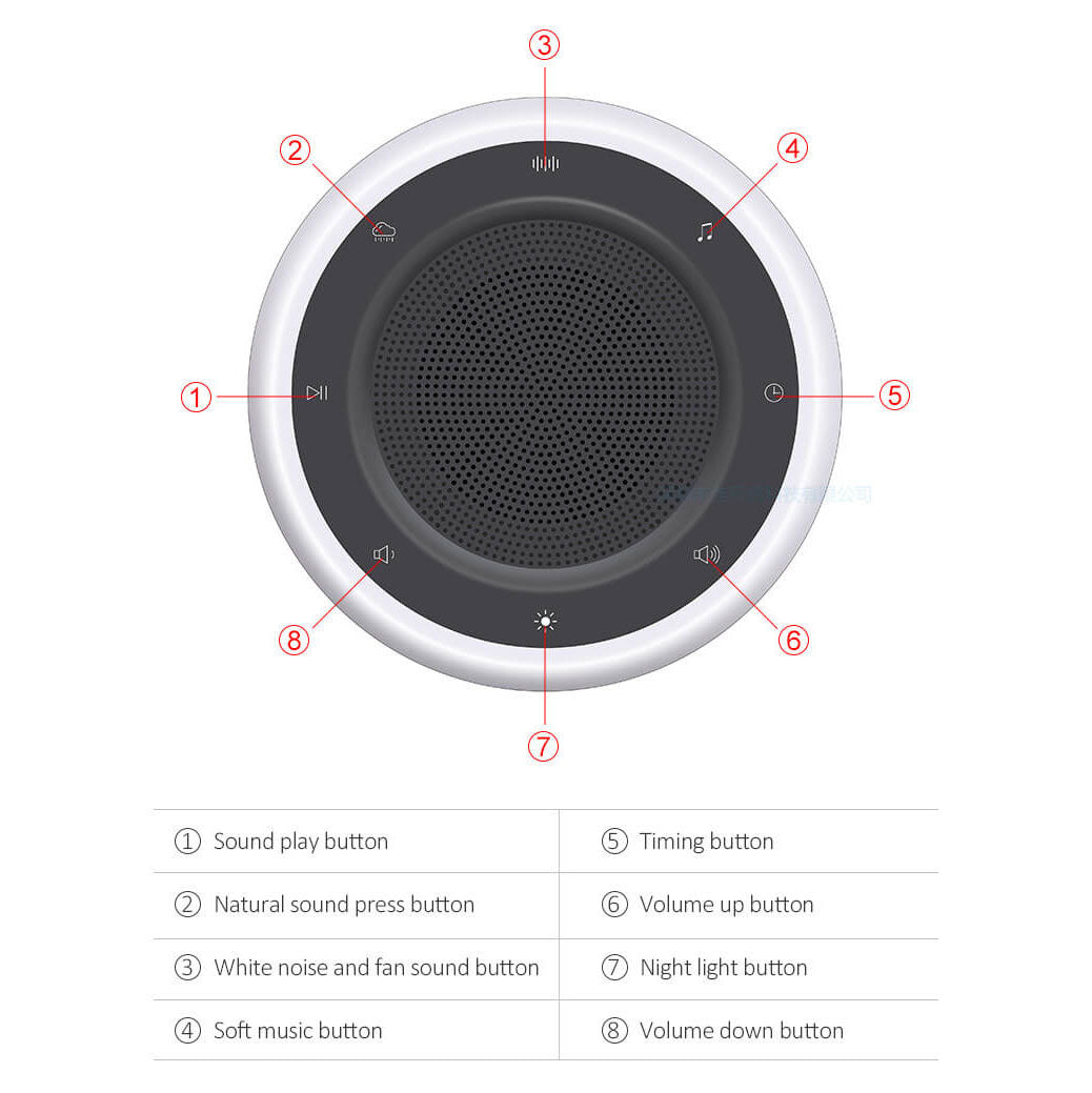 Creative Timing White Noise Sleeping Colorful Night Light