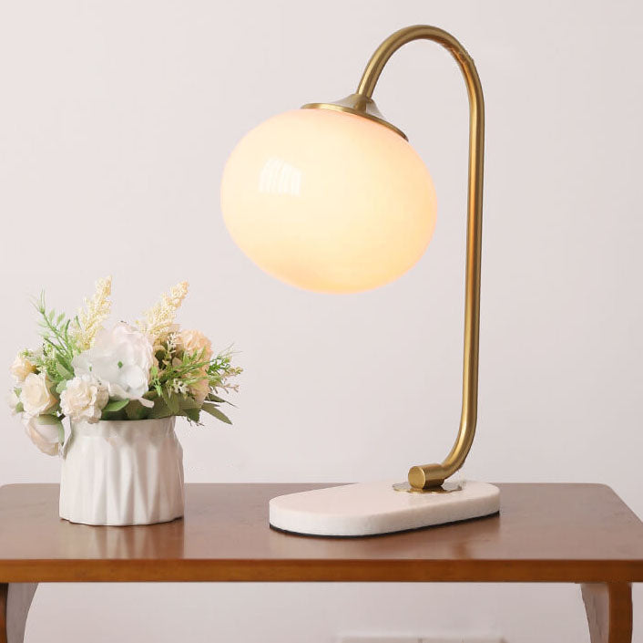 Nordic Minimalist Nostalgic Glass Sphere 1-Light Table Lamp
