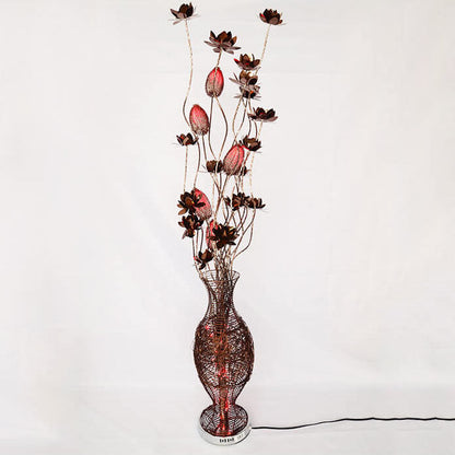 European Style Vase Flower Design Aluminum LED Standing Floor Lamp