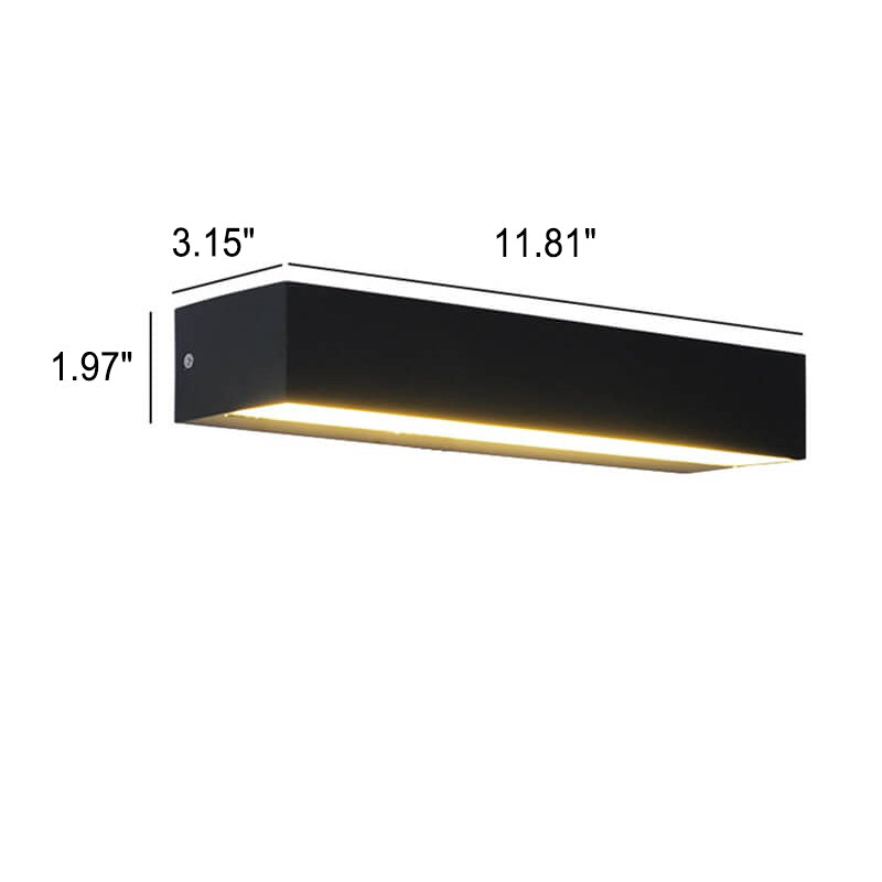 Minimalist Outdoor Waterproof One-Line Rectangular LED Waterproof Wall Sconce Lamp