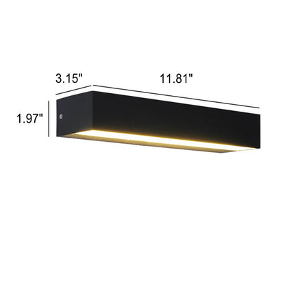 Minimalist Outdoor Waterproof One-Line Rectangular LED Waterproof Wall Sconce Lamp