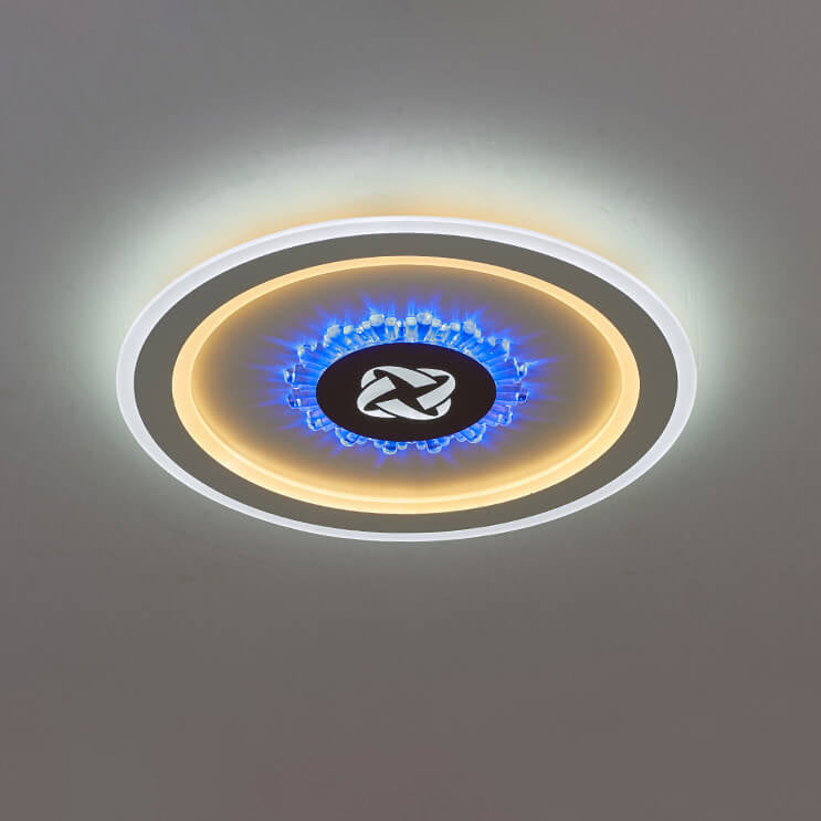 مصباح LED دائري بسيط من الأكريليك للتركيب على السطح 
