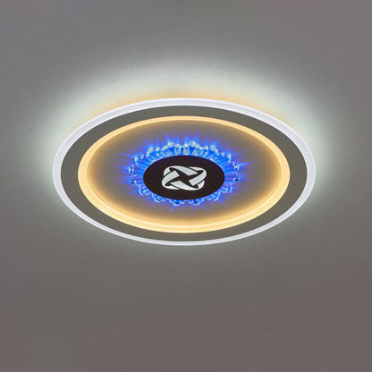 مصباح LED دائري بسيط من الأكريليك للتركيب على السطح 
