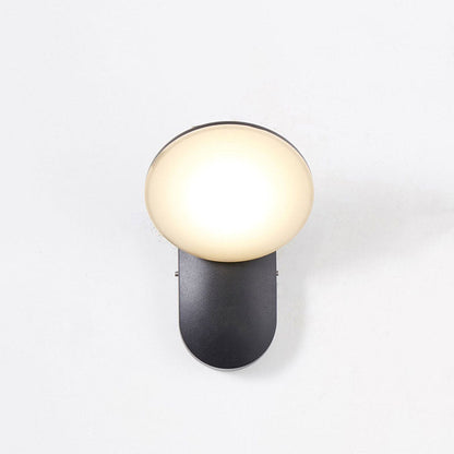 Contemporary Industrial Waterproof Aluminum PC Round Shade LED Wall Sconce Lamp For Garden