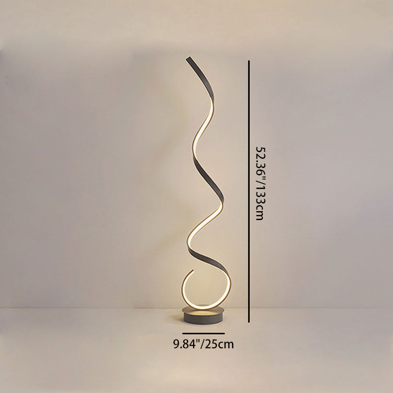 Modern Creative Twisted Line LED Standing Floor Lamp