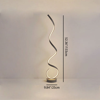Modern Creative Twisted Line LED Standing Floor Lamp