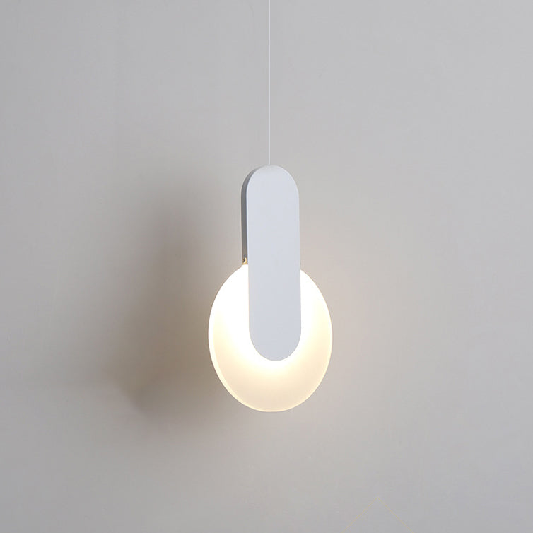 مصباح LED دائري نصف دائري من الأكريليك بتصميم بسيط وعصري، مناسب لجانب السرير 