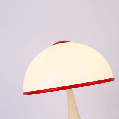 Modern Cream Mushroom Metal 1-Light Table Lamp