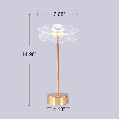 Nordic Light Luxury Acrylic Flower Butterfly Gold LED Table Lamp