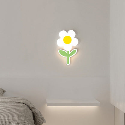 مصباح حائط LED بتصميم دوار الشمس من الأكريليك بتصميم عصري بسيط من الحديد 