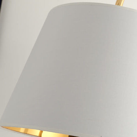 Nordic Modern Solid Color Fabric Shade Marble 1-Light Standing Floor Lamp