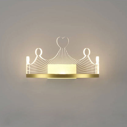 مصباح حائط LED من Nordic Light بتصميم تاج ذهبي فاخر مصنوع من الحديد والأكريليك 