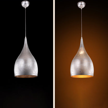 Traditional European Round Iron 1-Light Pendant Light For Living Room