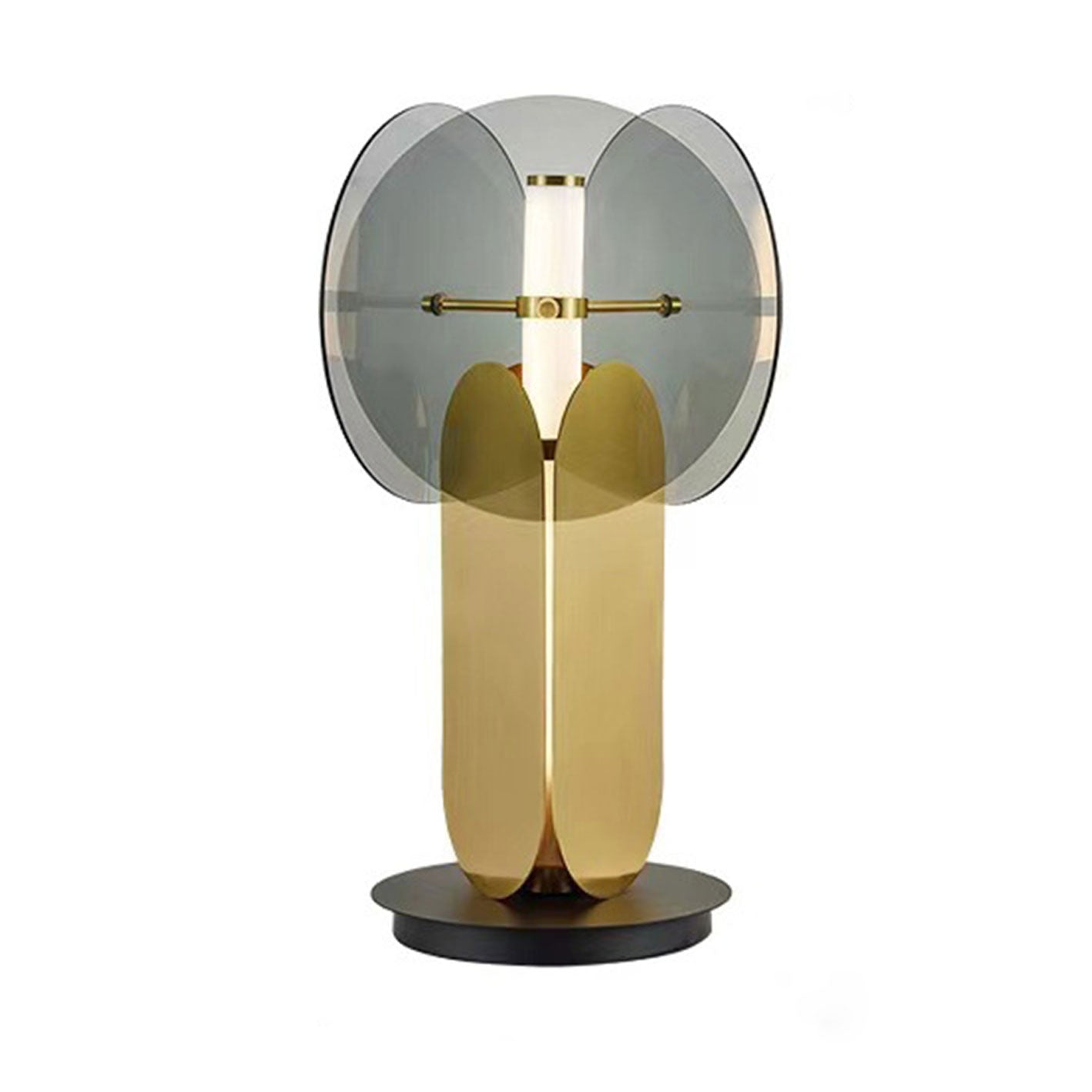 Modern Creative Splicing Glass Iron LED Table Lamp