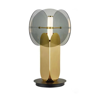 Modern Creative Splicing Glass Iron LED Table Lamp