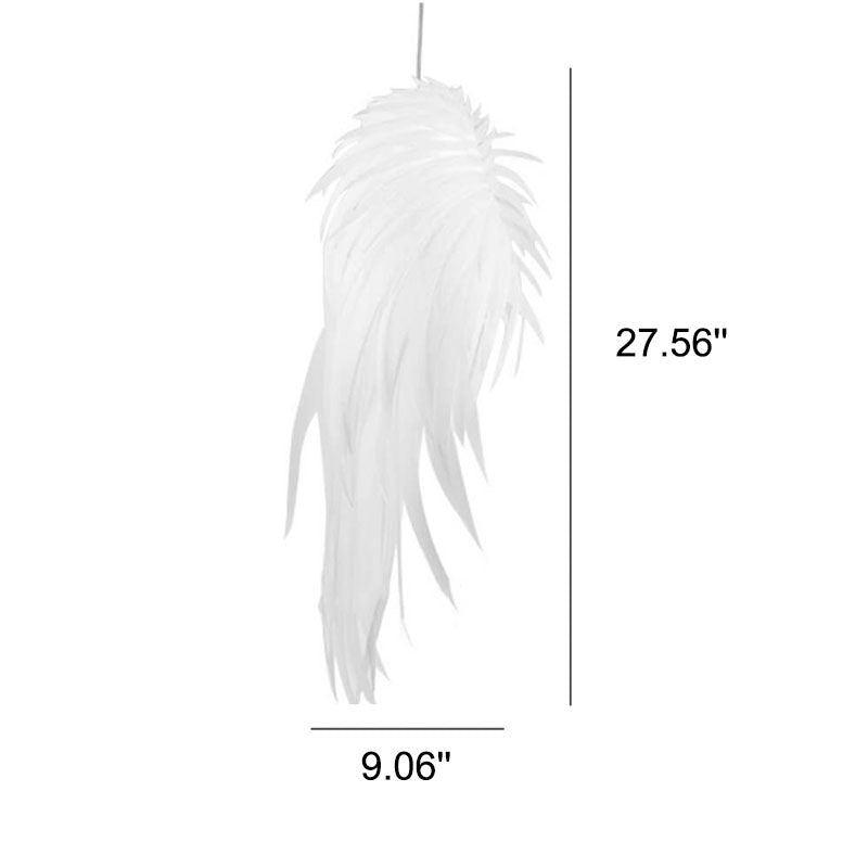 Modern PVC Angel Wings Feather LED Pendant Light