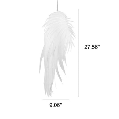 Modern PVC Angel Wings Feather LED Pendant Light