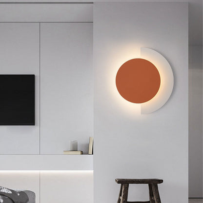 Nordic Postmodern Solid Color Wrought Iron Acrylic LED Wall Sconce Lamp