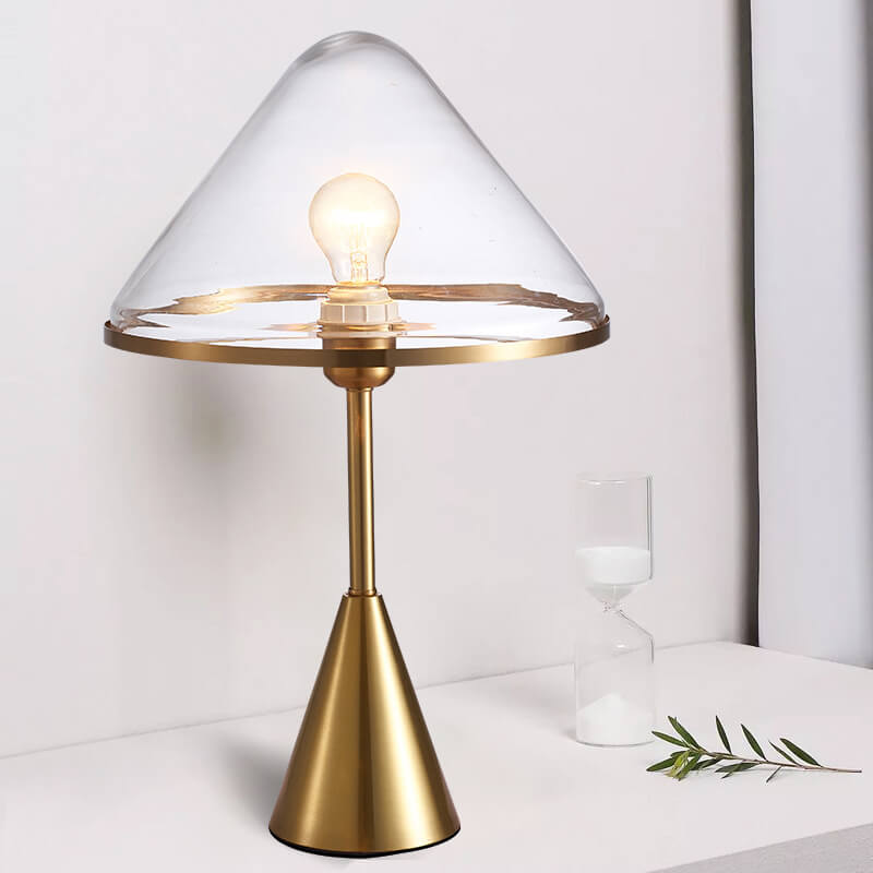 Nordic Creative Glass Triangle Shade 1-Light Table Lamp
