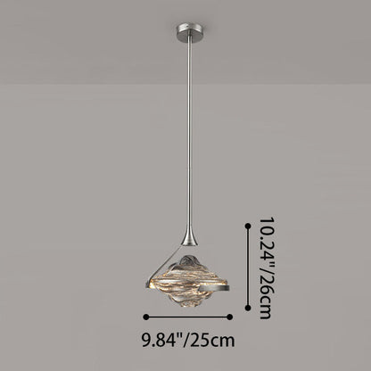 Contemporary Luxury Irregular Cloud Wave-Shaped Iron Glass LED Pendant Light For Bedroom