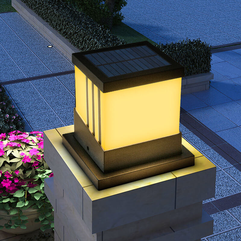Solar Square Post Cap Light LED Outdoor Waterproof Post Light