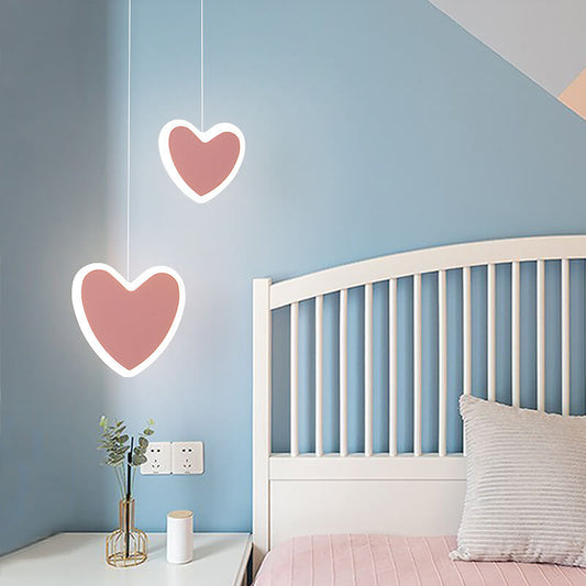 Nordic Creative Heart Shaped LED Pendant Light
