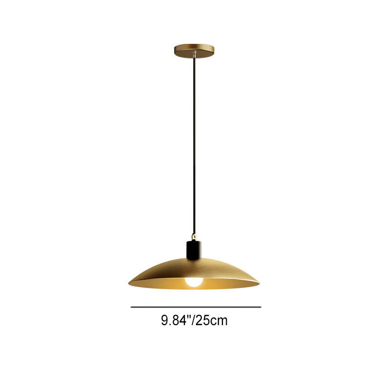 Nordic Minimalist Gold Color Copper 1-Light Pendant Light