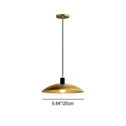 Nordic Minimalist Gold Color Copper 1-Light Pendant Light