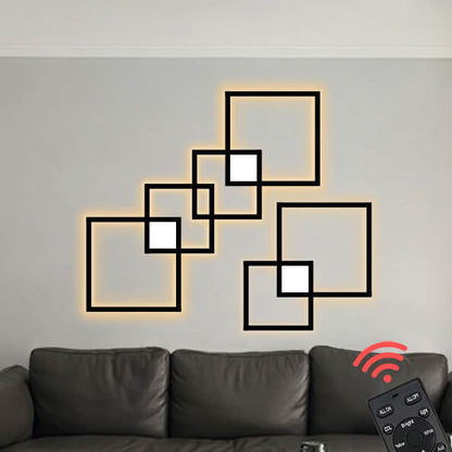 Minimalist Square Combination LED Iron Wall Sconce Lamp